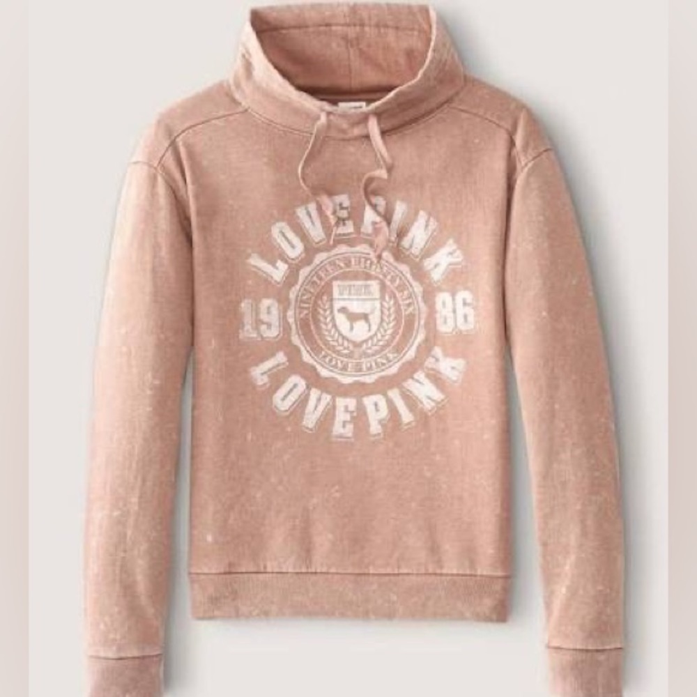 Everyday Lounge Cowl Neck Beige Wash Pullover